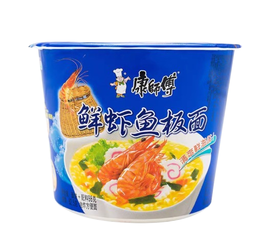 Noodles istantanei con aroma di gambero
